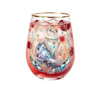 Bicchiere con bordo dorato, 400 ml, senza stelo trasparente | Bicchiere da cocktail con bordo dorato, 400 ml, trasparente, elegante, trasparente, per whisky, birra, succhi e parti