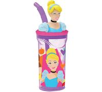 Bicchiere con Cannuccia Disney Princess CZ11334 3D Rosa