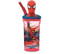 Bicchiere con Cannuccia Spider-Man Moving Target 360 ml 3D