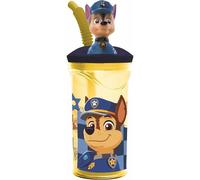 Bicchiere con Cannuccia The Paw Patrol Boy Rescue Pups 360 ml 3D
