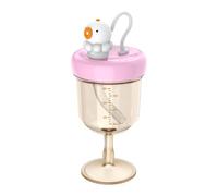 Bicchiere con Coperchio Anti-Goccia per Bambini,Portatile, Simpatico, a Prova di Perdite - Bicchiere a Calice per Bambini da 12 ,per l'Uso Quotidiano in Casa, in Gita, al Campeggio e al Picnic