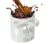 Bicchiere con manico, lavabile in lavastoviglie, estetico, con manico a fiocco, riutilizzabile, per casa, bar, negozi, ristoranti, viaggi