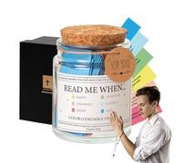 Bicchiere cristiano, colorato con parole della Bibbia e note, note della Bibbia fatte a mano, barattolo per le emozioni, con desideri, note, promemoria, vetro della Bibbia