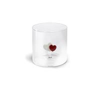WD LifeStyle Bicchiere Vetro Borosilicato Cc 250 ml Decoro Cuore