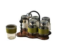 Bicchiere da 260 ml con pelle resistente al calore e alle scottature, le tazze d'acqua sono semplici e squisite per uso domestico-bianco 3 verde 3