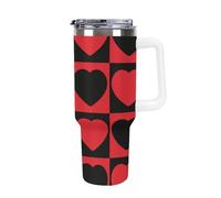 Bicchiere da 40 once con cannuccia e coperchio, bicchiere da viaggio in acciaio inossidabile con isolamento termico, tazza da caffè, bottiglia d'acqua con manico, si adatta al portabicchieri dell'aut