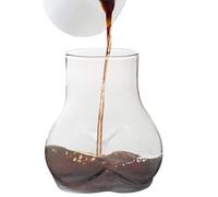 Bicchiere da 450 ml in vetro trasparente per decorazioni di laurea | Bicchieri da birra a forma di corpo per casa, bar, feste, addii al celibato, cocktail, vino, birra, caffè, latte, acqua, tè,