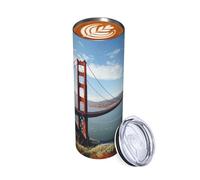 Bicchiere da 590 ml, San Francisco Golden Gate Bridge, tazza da caffè da viaggio isolata in acciaio inox, a doppia parete, per bevande calde e fredde, riutilizzabile, tazza da tè freddo, regalo per