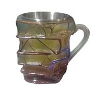 Bicchiere da bere - Elegante in acrilico per insegnanti, contenitore trasparente per tè e acqua con design vintage, manico robusto per ristoranti, viaggi, succhi di frutta, case e spazi di