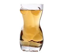 Bicchiere da birra corpo - Bicchiere a forma di corpo da 401 a 500 ml in materiale trasparente | Design per bevande al whisky e cocktail | Regalo per bar per feste in casa in movimento