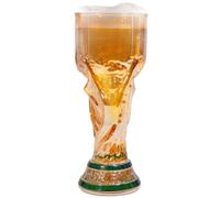 Bicchiere da birra da 500 ml, stile trofeo, per campionati di calcio 2026, grande boccale da birra per i mondiali 2026, orologio da bar per feste, regalo per padri, tifosi di calcio (C)