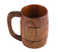 Bicchiere da Birra in Legno Stile retrò, Grande Boccale per Birra, Acqua e tè, Perfetto per la Casa e il Ristorante