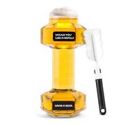 Bicchiere da birra, Vetro, Trasparente, 22 cm -720 ml-casual Saufsport Training Amici della birra Dumbell per fitness e feste