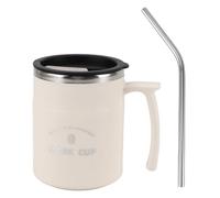 Bicchiere da caffè Bicchiere da Acqua, Bottiglia D'acqua Isolata Tazza da caffè Bottiglia D'acqua a Tenuta Stagna Brocca Tazza per Bevande con Cannuccia Modello Carino Tazza da