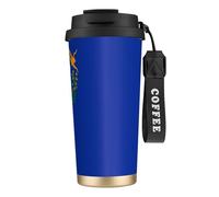 Bicchiere da caffè in acciaio inox con stampa bandiera del Nevada, coperchio a doppio uso con cannuccia, elegante tazza da viaggio per casa e ufficio