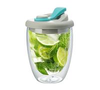 Bicchiere da caffè in da 350 ml - Large Clear Đlass Coffee Mugs with Leakproof Lid, Hot Drinks, Clear Mug for Hot and Drinks | Home School Double Wall Insulated Đlass Tea Cup with Handle