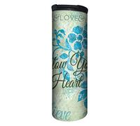 Bicchiere da caffè isolato - Tazza da caffè in acciaio inox a doppia parete con coperchio richiudibile - Tazza da viaggio da 481,9 g si adatta perfettamente ai portabicchieri - Segui il tuo cuore