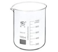 Bicchiere da laboratorio con beccuccio, Bicchiere in vetro borosilicato di dimensioni multiple con beccuccio a scala graduata for cucina da laboratorio(1000ml)