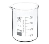 Bicchiere da laboratorio con beccuccio, Bicchiere in vetro borosilicato di dimensioni multiple con beccuccio a scala graduata for cucina da laboratorio(800ml)