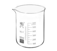 Bicchiere da laboratorio con beccuccio, Bicchiere in vetro borosilicato di dimensioni multiple con beccuccio a scala graduata for cucina da laboratorio(600ml)