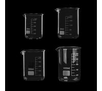 Bicchiere da laboratorio, Confezione Di Bicchieri In Vetro Borosilicato Da 4 Dimensioni Multiple for Articoli Laboratorio for Esperimenti Chimica