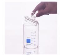 Bicchiere da laboratorio in vetro borosilicato, Bicchiere in vetro borosilicato forma bassa senza beccuccio 150 ml 60x2,8x87 mm con/senza coperchio(With lid 150ml)