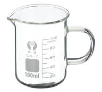 Bicchiere da laboratorio in vetro borosilicato, Bicchiere in vetro graduato borosilicato con beccuccio for manico, dimensioni multiple for cucina da laboratorio(100ml)