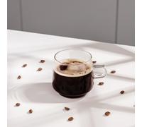 Bicchiere da latte con manico CHiATO, 320 ml - Trasparente