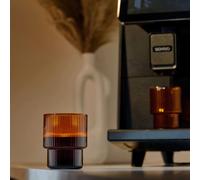 Bicchiere da latte scanalato CHiATO, 260 ml - Marrone
