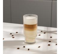 Bicchiere da latte scanalato CHiATO, 320 ml