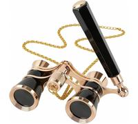 Bicchiere da opera pieghevole, 3 x 25, per teatro e concerti, vintage, per donne e ragazze, per concerti, opera, eventi vintage, nero