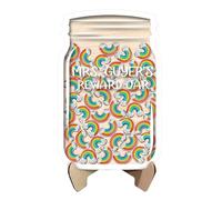 Bicchiere da ricompensa personalizzato con luna, 21 x 13,7 cm, in legno acrilico, grafico magnetico per aule, incentivo al comportamento per studenti, regalo per l'allenamento del WC