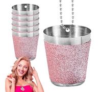 Bicchiere da shot con perline,Collana di perline di da shot | Set di ciondolo per bicchiere di vino senza stelo,Collana di bicchierini multicolore, accessorio decorativo per succo