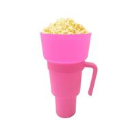 Bicchiere da spuntino popcorn - Porta bevande 2 in 1, contenitore resistente al calore | secchio portatile con coperchio cannuccia divisore per viaggio cinema teatro stadio casa bevanda uso