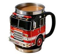 Bicchiere da viaggio a tema salvataggio, resistente alle fuoriuscite, con coperchio sicuro e impugnatura portatile, contenitore per bevande ispirato all'equipaggio umoristico per acqua, latte, succo