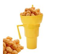 Bicchiere da Viaggio - Bicchiere Porta Popcorn e Bevanda | Borraccia Estiva con Manico per Popcorn Dolci Quotidiani Escursioni Auto Cinema Bambini Adulti