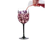 Bicchiere da vino artigianale, dipinto a mano, 350 ml, d'arte stagionale
