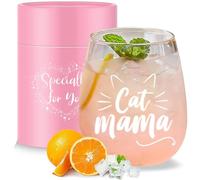 Bicchiere da vino con gatto e mamma, regalo per la festa della mamma, per moglie da marito, figlia, figlio, moglie, mamma, divertente regalo di compleanno per moglie, mamma, nuova mamma, mamma
