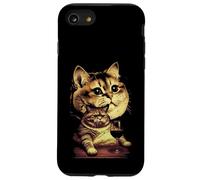 Bicchiere da vino con gatto soriano, umorismo, umorismo, per amanti degli animali, per donne e uomini Custodia per iPhone SE (2020) / 7/8