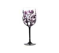 Bicchiere da vino dipinto a mano, bicchiere da vino, bicchiere decorativo, bicchiere dipinto, elegante alcolica | motivo con rami botanici, decorazione da tavolo, uso domestico