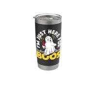 Bicchiere da vino I'm Here For Boo's Halloween Ghost Wink Bicchiere termico in acciaio inox doppia parete