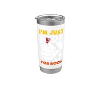 Bicchiere da vino I'm Here For Boo's Halloween Ghost Wink Bicchiere termico in acciaio inox doppia parete