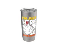 Bicchiere da vino I'm Here For Boo's Halloween Ghost Wink Bicchiere termico in acciaio inox doppia parete