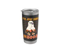 Bicchiere da vino I'm Here For Boo's Spooky Halloween Ghost Wink Bicchiere termico in acciaio inox doppia parete