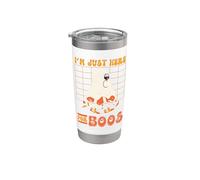 Bicchiere da vino I'm Here For Boo's Spooky Halloween Ghost Wink Bicchiere termico in acciaio inox doppia parete