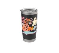 Bicchiere da vino I'm Here For Boo's Spooky Halloween Ghost Wink Bicchiere termico in acciaio inox doppia parete