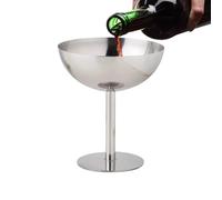 Bicchiere da vino in acciaio, durevole, di lusso, per champagne, whisky, rum, birra, tequila, moderna, elegante S