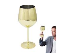 Bicchiere da vino in acciaio inossidabile Buon Lustro Bere in acciaio | Bicchiere per bevande con stelo per il ristorante dell'hotel del bar della famiglia
