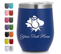Bicchiere da vino personalizzato Bicchiere da vino personalizzato con coperchio Bicchieri da vino personalizzati con inciso il nome 40 icone Regali personalizzati per la mamma Festa della mamma Donne
