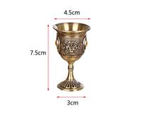 Bicchiere da vino retrò in metallo 30 ml finitura oro o argento vintage shot gl